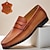 abordables Mocassins en cuir de qualité supérieure-Mocassins en cuir de vachette gaufré de qualité supérieure pour hommes - design texturé élégant pour les occasions décontractées et formelles