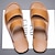 cheap Outdoor Sandals-Men's Tan Faux Leather Slide Sandals – Minimalist Double Strap Design, Lightweight and Comfortable Summer Footwear for Beach and Casual Wear