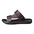 billiga Semester Sandaler-Herr Sandaler Platta sandaler PU Läder Andningsfunktion Bekväm Halksäker Loafers Svart Brun