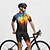 abordables Ensembles de vêtements pour hommes-Homme Maillot et Cuissard Velo Cyclisme Manche Courte VTT Vélo tout terrain Vélo Route Noir Jaune Rose Claire Dégradé Vélo Spandex Des sports Dégradé Vêtement Tenue
