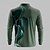 preiswerte Geometrisches Poloshirt für Herren-Herren Geometrisch Golfshirt Langarm Polo-Shirts Hemden mit Kragen Lässig Business-Casual Straße Athleisure Outdoorbekleidung Ferien Knöpfe 3D-Druck Frühling Herbst Winter Blau Grün Grau