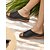 billiga Semester Sandaler-slip-on sandaler med vita blommor i spets – bekväma platta sandaler med bågade kanter för sommar-, strand- och fritidskläder