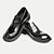 abordables Mocassins en cuir de qualité supérieure-Mocassins à enfiler en cuir de vachette noir de qualité supérieure pour hommes avec bride décorative, style formel pour les affaires et les occasions spéciales