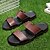 preiswerte Kleidungs-Sandalen-&quot;Schwarz-gelbe Slide-Sandalen für Herren mit breiten Riemen, lässiger Stil für Outdoor und Strand