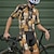 baratos Conjuntos de Roupa de Homem-Homens Camisa de ciclismo com shorts Manga Curta Ciclismo de Montanha Ciclismo de Estrada Verão Primavera Outono Preto Amarelo Vermelho Cachorro Moto Zíper Frontal Redutor de Suor Confortável