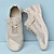 voordelige Herensneakers-beige mesh sneakers voor heren met veter- en klittenbandsluiting, ademende casual sportschoenen voor de zomer