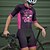 billige Klærsett for menn-Herre Sykkeljersey med shorts Kortermet Fjellsykling Veisykling Rød Fuksia Tegneserie Sykkel Spandex sport Tegneserie Klær