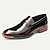 billige Premium læder loafers-slip-on loafers i sort okskind til mænd med kontrast orange accent, formel stil til forretning og særlige begivenheder