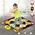 abordables Regalos-Alfombra de Baile - Alfombra de Baile Electrónica de 9 Teclas con Luz para Muñecas Princesas Juguetes Niñas Alfombra Musical Regalo de Cumpleaños Para Niñas de 3 5 7 9 10 Años o Más Regalo de Navidad