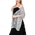 abordables Chales &amp; Envoltorios-Elegante Vintage damas Chales estilo flapper El gran Gatsby charlestón Lentejuelas Disfraz Mujer día de San Valentín Mascarada Fiesta Boda Formal Adultos Chal Verano Primavera