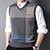 preiswerte Herren Elite Pullover &amp; Cardigans-Herren Pullunder Stricken V-Ausschnitt Kariert Karomuster V Ausschnitt Strickware Elegant Schule Formell Bekleidung Frühling Herbst Dunkelgrün Hellgrau S M L