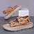 ieftine Sandale casual-sandale casual confortabile pentru bărbați, cu design cu cataramă dublă – încălțăminte de exterior reglabilă și elegantă pentru vară și vacanță