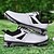preiswerte Herren Golfschuhe-weiße und schwarze Golfschuhe für Herren mit Spikesohle, atmungsaktivem Obermaterial und stützender Polsterung für optimalen Komfort und Leistung auf dem Platz
