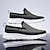 abordables Baskets-baskets de sport à enfiler pour hommes, maille tricotée respirante, chaussures de course confortables avec semelle blanche, chaussures de sport décontractées pour l&#039;extérieur et l&#039;utilisation quotidienne