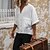 economico Strada-Per uomo Camicia Camicia di lino Camicia casual Camicia con Bottoni Camicia di cotone Semplice Vacanza Streetwear Bianco Manica Corta Collo ripiegato Estate Abbigliamento Bottonato