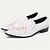abordables Mocassins en cuir de qualité supérieure-Mocassins à enfiler en cuir de vachette blanc de qualité supérieure pour hommes avec détails cloutés, style formel pour une occasion spéciale