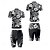 preiswerte Herrenbekleidungs-Sets-Herren Radtrikot mit Radhose fahrradbekleidung Kurzarm MTB Mountain Rennrad Königsblau Blau Dunkelblau Blumen Pflanzen Fahhrad Spandex Sport Blumen Pflanzen Bekleidung