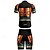 voordelige Herenkleding sets-Voor heren Wielrenshirt met shorts Korte mouw Bergracen Wegwielrennen Zwart Geel Gestreept Fietsen Spandex Sport Geometrisch Gestreept Letter en nummer Kleding