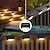 tanie Kinkiety zewnętrzne-8 sztuk zewnętrznych lamp solarnych na taras, lamp schodowych, lamp ogrodzeniowych, lamp ogrodowych na balkon i ścieżkę