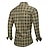 preiswerte Arbeitshemden für Herren-Herren Hemd Sommerhemd Freizeithemd Knopfhemd Kaki Armeegrün Langarm Karomuster Revers Urlaub Hawaiianisch Button-Down Bekleidung 100% Baumwolle Mode Lässig Bequem
