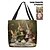 cheap Handbag &amp; Totes-Women&#039;s Whimsical Bunny Themed Tote Bag - Vintage Tea Party Illustration, Durable Canvas, Perfect for Easter, Spring Outings