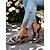 billiga Avslappnade sandaler-tjocka klackar med öppen tå med blommig accent, perforerad design och bekväm passform för sommarfester och avslappnade utflykter