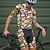 billiga Klädsatser för män-Herr Cykeltröja med shorts Kortärmad Bergscykling Vägcykling Gul Brun Khaki grön Hund Cykel Elastan sporter Hund Kläder