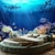 abordables Tapiz de Playa Oceánica-Tapiz Colgante de Peces de Océano Paisaje Arte de Pared Tapiz Grande Decoración Mural Fotografía Fondo Manta Cortina Decoración para Hogar Dormitorio Sala de Estar