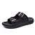 voordelige Casual sandalen-Bruine herensandalen van imitatieleer met twee gespen, comfortabel voetbed en duurzame zool – verstelbare instapschoenen voor de zomer voor casual en outdoor gebruik