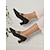 baratos Block Heels-scarpin mary jane fly-knit respirável com detalhe de fivela dupla e salto grosso, estilo elegante para mulheres, ideal para trabalho, eventos e ocasiões formais