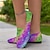 voordelige Platte damesschoenen-gebreide flats met regenboogverloop en vlinderprint, perfect voor casual uitjes, zomerevenementen en festivals in de buitenlucht