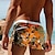 cheap Geometric Print-Men&#039;s Camouflage Swim Trunks Swim Shorts Board Shorts Mid Waist 3D Print Hawaiian Surfing Holiday Beach Drawstring with Mesh lining Elastic Waist Designer Clothing Apparel