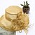 billige Festhatte-Hatte polyester Fedora Bryllup Afslappet Ferie Elegant Årgang Solbeskyttelse Med Blomster Ren Farve Medaljon Hovedbeklædning