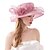 abordables Chapeaux de fête-Chapeau de soleil à large bord en organza pour femme, chapeau de style Derby, pour mariage, thé, église