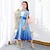 preiswerte Märchen-Motto-Kleider-kinderkleidung Mädchen Kleid Graphic Kurzarm Leistung Party Pailletten Patchwork bezaubernd Kostüm Polyester Midi Casual kleid A Linie Kleid Frühling Herbst 4 Jahre + Blau