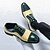 baratos Formal-sapatos oxford masculinos de couro envernizado bicolor, sapatos sociais brogue verde e bege para casamentos, festas e eventos formais