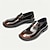 abordables Mocassins en cuir de qualité supérieure-Mocassins à enfiler en cuir de vachette noir de qualité supérieure pour hommes avec bride décorative, style formel pour les affaires et les occasions spéciales