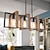 tanie Światła wiszące-mała lampa wisząca do domu 1 głowica 4 oprawy lampa wisząca na wyspę kuchenną z kablem czarne wykończenie drewniana rama żyrandol do przedpokoju przedpokój szafa sypialnia ac110v ac220v żarówka e27