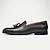 baratos Mocassins de couro premium-mocassins masculinos de couro marrom com borlas e detalhes em brogue, sapatos sociais clássicos para casamentos, festas e eventos formais