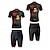preiswerte Herrenbekleidungs-Sets-Herren Radtrikot mit Radhose fahrradbekleidung Kurzarm MTB Mountain Rennrad Rote Kaki Karikatur Blumen Pflanzen Fahhrad Spandex Sport Karikatur Blumen Pflanzen Bekleidung