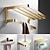 abordables Sets de accesorios de Baño-Toallero de latón cepillado, toallero de baño, toallero de pared, accesorios de baño de latón, estante de baño, toallero, toallero, herrajes de baño