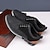cheap Casual Lace-Up Shoes-Men's Casual Oxford Shoes, Blue and Black Lace-Up Dress Sneakers with Suede Accents, Stylish Footwear for Business, Weddings and Everyday Wear