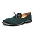 billiga Halvformell-blå loafers för män - mocka konstläder med tofsdetaljer, snygga och bekväma slip-on skor för män, perfekta för vardag, kontor och vardag.