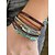 preiswerte Urlaubszubehör-Magnetarmband aus Boho-Leder und Türkis – verstellbares mehrschichtiges Design mit Federn und Edelsteinen, perfekt für den lässigen Sommer- und Festival-Stil