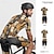 baratos Conjuntos de Roupa de Homem-Homens Camisa de ciclismo com shorts Manga Curta Ciclismo de Montanha Ciclismo de Estrada Verão Primavera Outono Preto Amarelo Vermelho Cachorro Moto Zíper Frontal Redutor de Suor Confortável