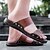 preiswerte Kleidungs-Sandalen-&quot;Schwarz-gelbe Slide-Sandalen für Herren mit breiten Riemen, lässiger Stil für Outdoor und Strand