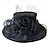 abordables Chapeaux de fête-Chapeau de soleil à large bord en organza pour femme, chapeau de style Derby, pour mariage, thé, église