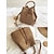 levne Kabelky a tote tašky-Dámské Kabelka Kbelík Bag Taška crossbody Na rameno Sláma Dovolená Běžné / Denní Plážové Návrh uzlu Velká kapacita Multi Carry Pevná barva Slátanina Khaki