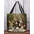 cheap Handbag &amp; Totes-Women&#039;s Whimsical Bunny Themed Tote Bag - Vintage Tea Party Illustration, Durable Canvas, Perfect for Easter, Spring Outings