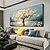 abordables Peintures paysages-Peinture à l&#039;huile sur toile représentant un arbre de vie blanc original fait à la main, art mural abstrait en fleurs, grand arbre, pour décoration intérieure, avec cadre tendu/sans cadre intérieur